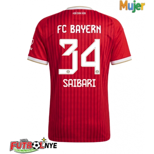 Camiseta Bayern Munich Ismael Saibari #34 Primera Equipación para mujer 2026-27 manga corta